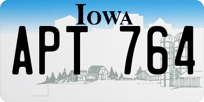 IA license plate APT764