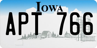 IA license plate APT766