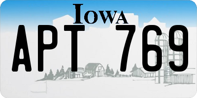 IA license plate APT769