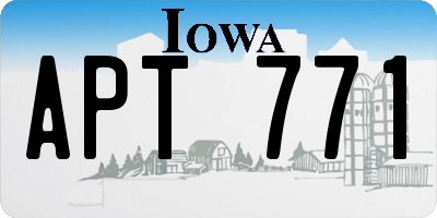 IA license plate APT771