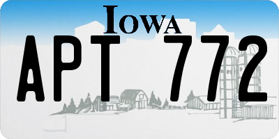 IA license plate APT772
