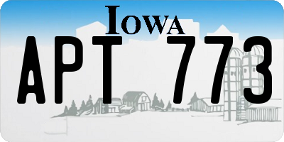 IA license plate APT773