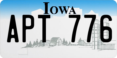 IA license plate APT776