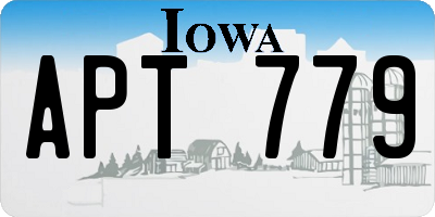 IA license plate APT779
