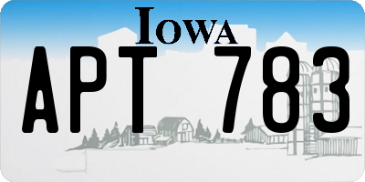 IA license plate APT783
