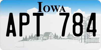 IA license plate APT784