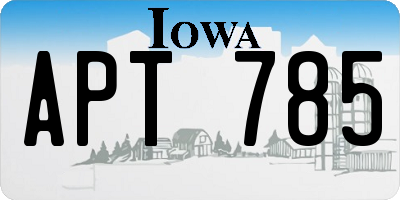 IA license plate APT785