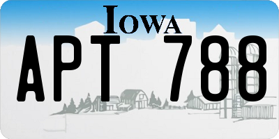 IA license plate APT788