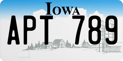 IA license plate APT789
