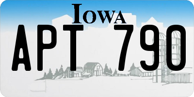 IA license plate APT790