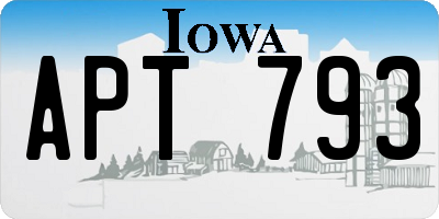 IA license plate APT793