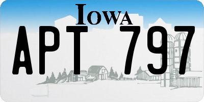 IA license plate APT797