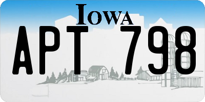 IA license plate APT798