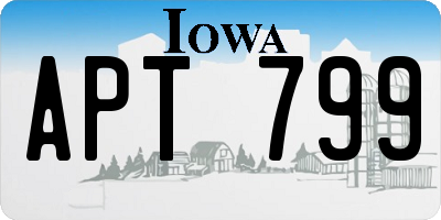 IA license plate APT799