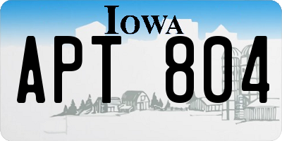 IA license plate APT804
