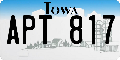 IA license plate APT817