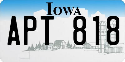 IA license plate APT818