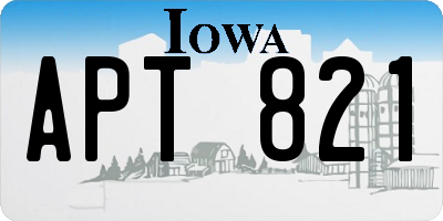 IA license plate APT821