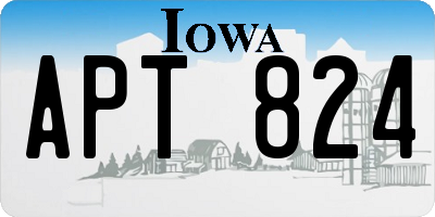 IA license plate APT824