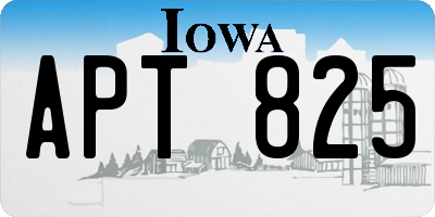 IA license plate APT825