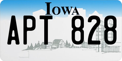 IA license plate APT828