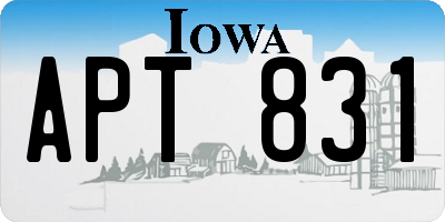 IA license plate APT831