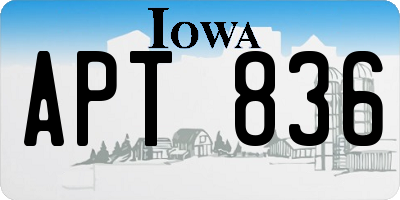 IA license plate APT836