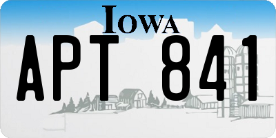 IA license plate APT841