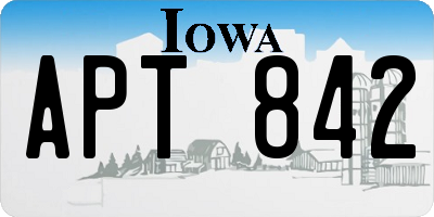 IA license plate APT842