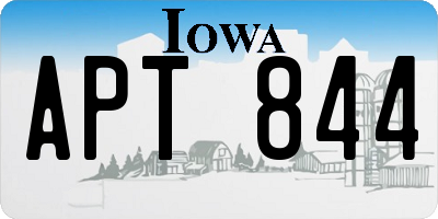 IA license plate APT844