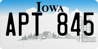 IA license plate APT845