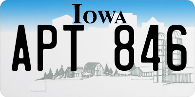 IA license plate APT846