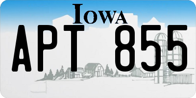 IA license plate APT855