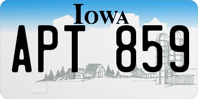 IA license plate APT859