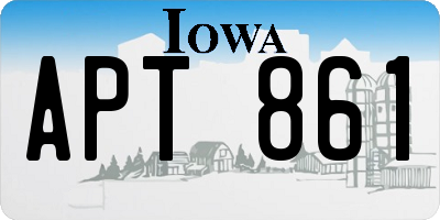IA license plate APT861