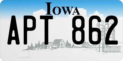 IA license plate APT862