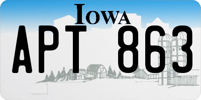 IA license plate APT863