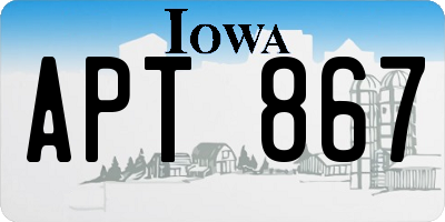 IA license plate APT867