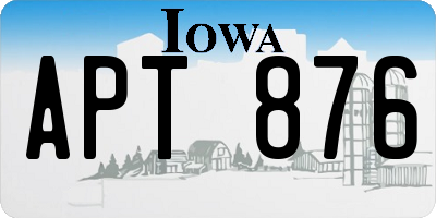 IA license plate APT876