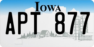 IA license plate APT877