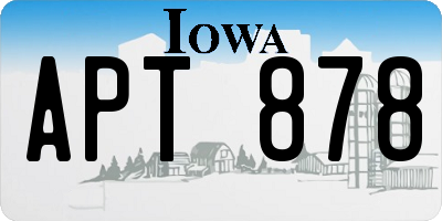 IA license plate APT878