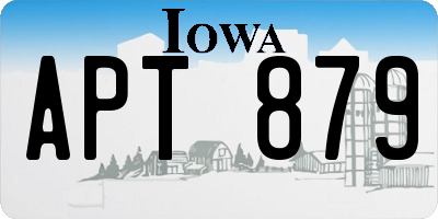 IA license plate APT879