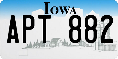 IA license plate APT882