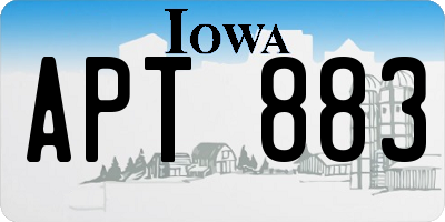 IA license plate APT883