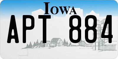 IA license plate APT884