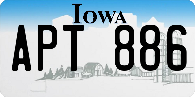IA license plate APT886