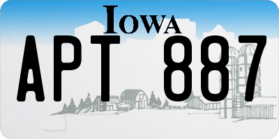 IA license plate APT887