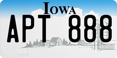 IA license plate APT888