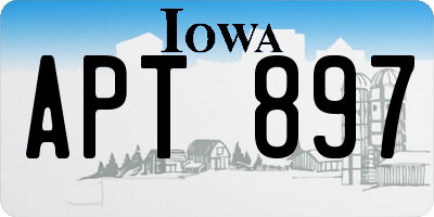 IA license plate APT897