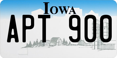 IA license plate APT900